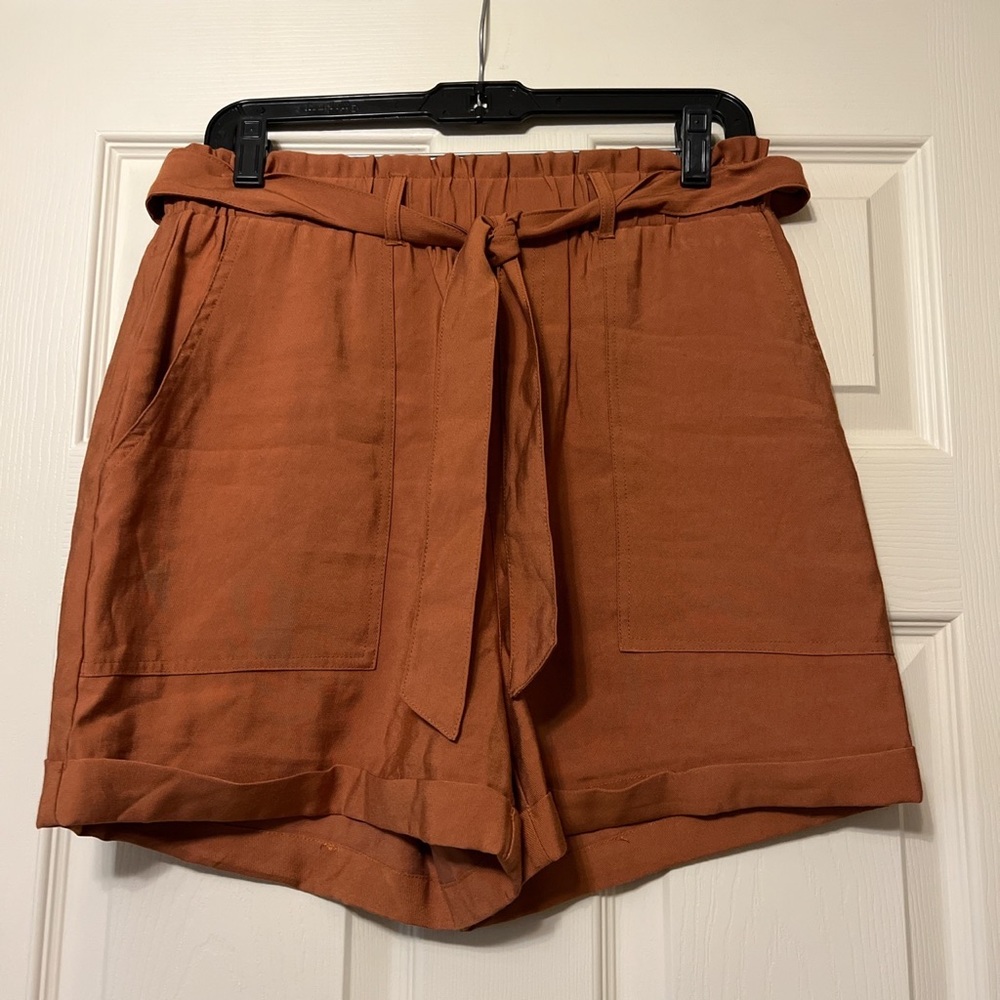 Boutique burnt orange cotton shorts